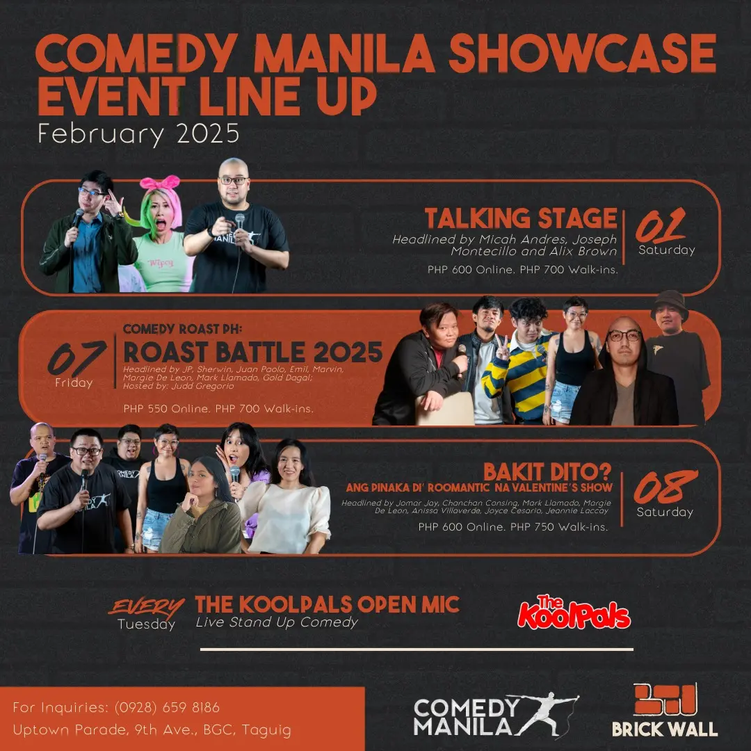 Comedy Manila Event Line up
