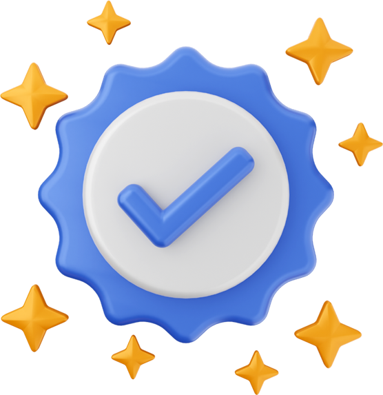 stars check icon logo