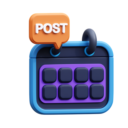 Scheduling post icon logo